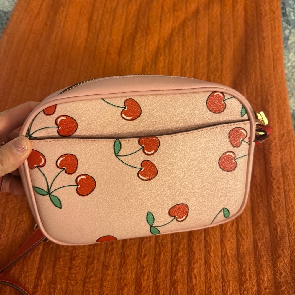 Coach Pink Cherry Print Crossbody Bag - Picture 15 of 16